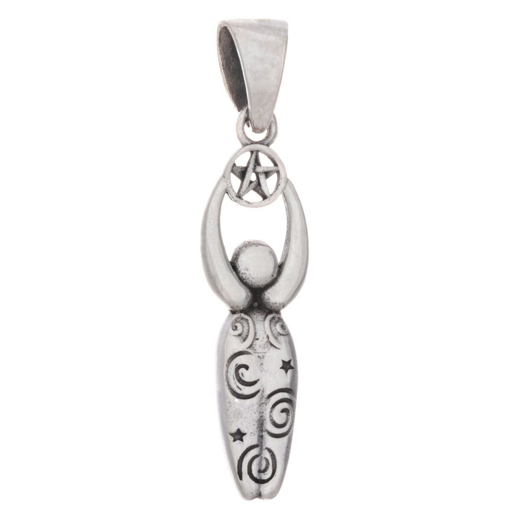 Pentacle Spiral Goddess Pendant