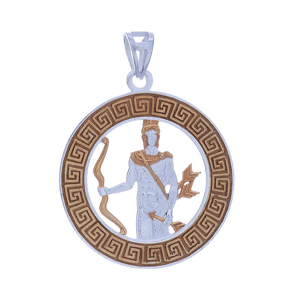 Gold Plated Greek God Pendant Apollo