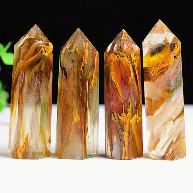 Amphibole Quartz Tower (angel phantom quartz)