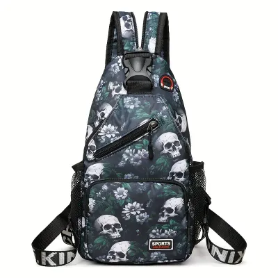 Skulls &amp; Flowers Shoulder Sling Bags