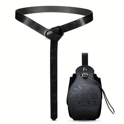 Black Mojnir Bag &amp; Belt Set