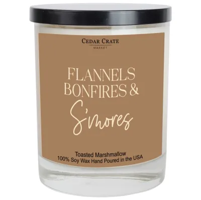 Flannels, Bonfires &amp; S&#39;mores  (soy candle)