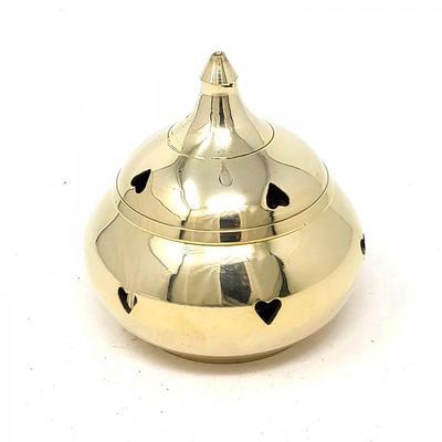 Heart Cut Brass Burner 3&quot;