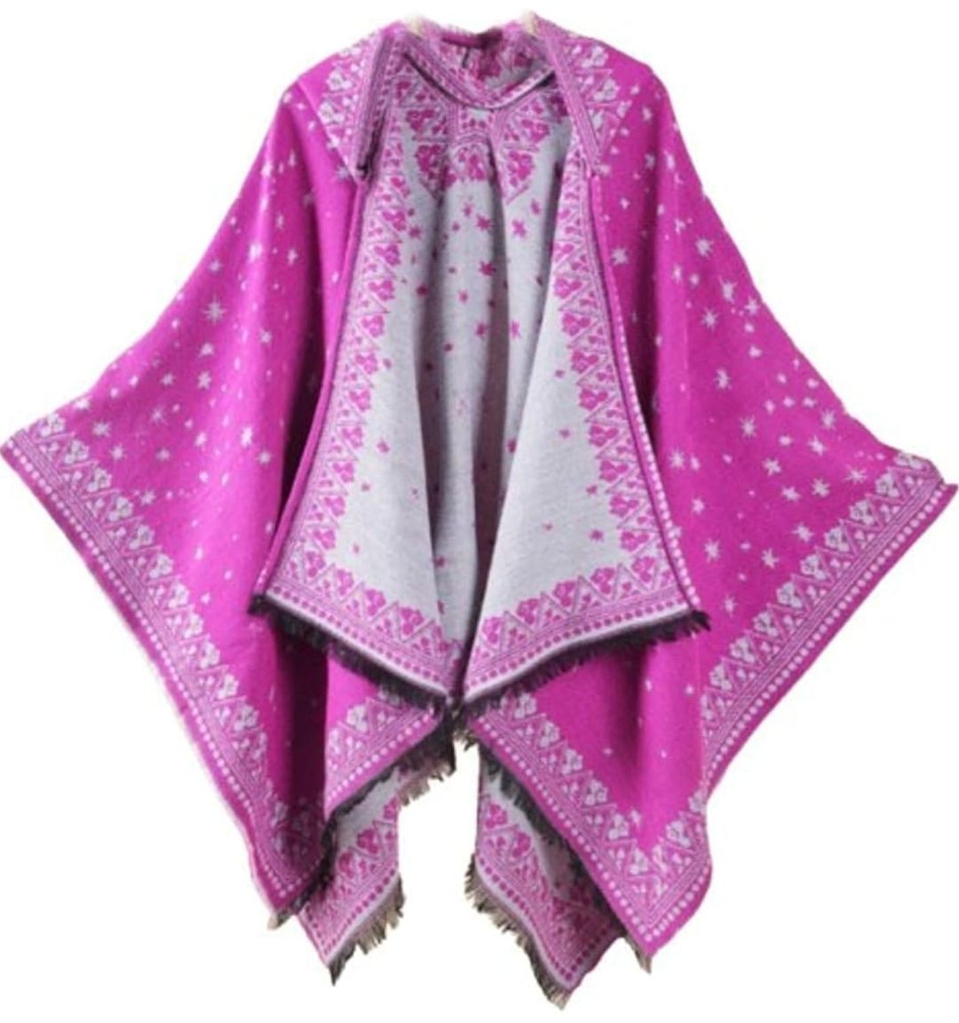 Vintage Star Hooded Wrap