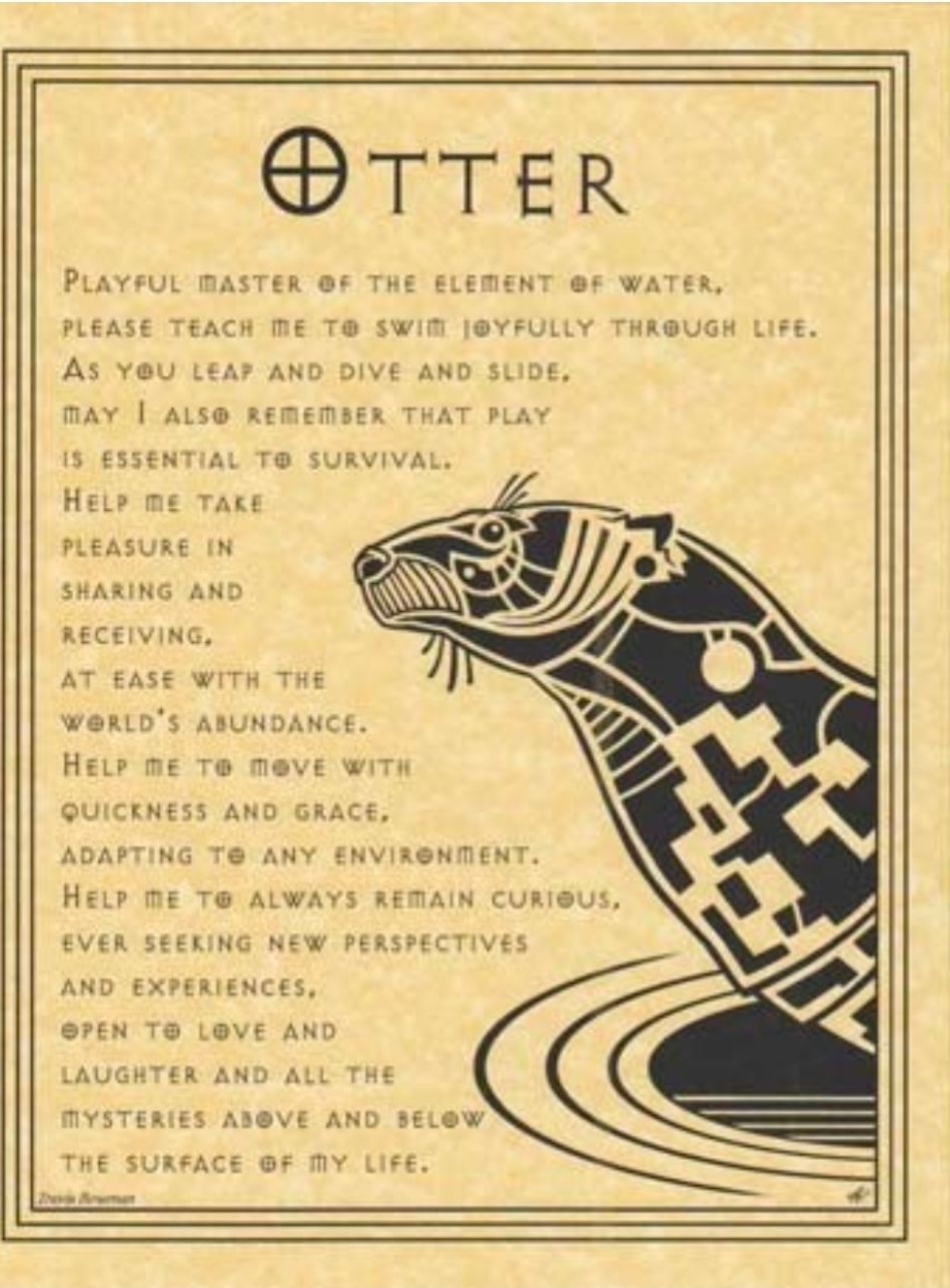 11" Otter Prayer Poster
