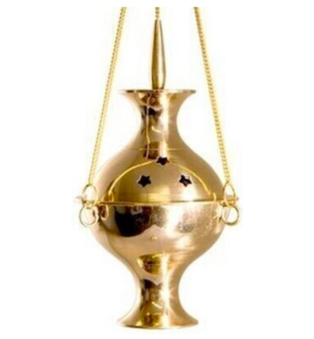 Brass Hanging Censer Burner 8"H