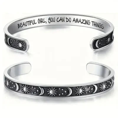 Celestial Bangle Stainless Steel Bracelet