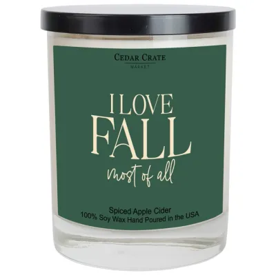 I Love Fall Most Of All  (soy candle)