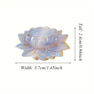 1.45" Moonstone Lotus Flower Carving