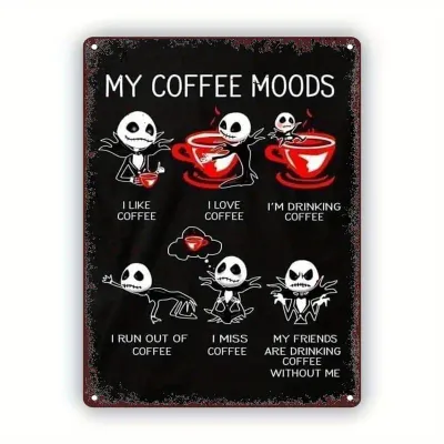 11.81" N.B.C. "My Coffee Moods" Tin Sign