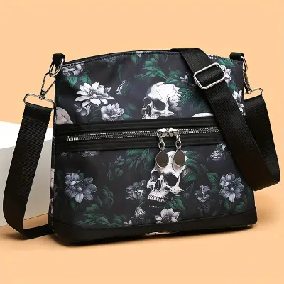 Skull &amp; Roses Crossbody Purse