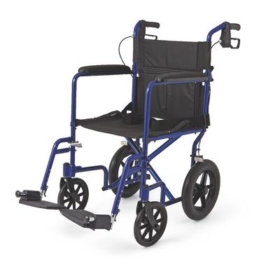 Basic Aluminum Transport Chair with 12" Wheels