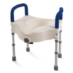 Heavy Duty Raised Toilet Seat, with Lock, 600 Lbs cap
