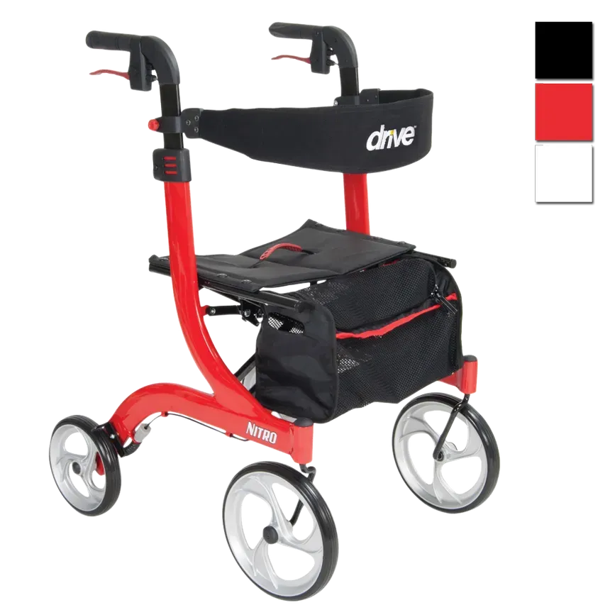 Nitro Aluminum Rollator, 10" Casters