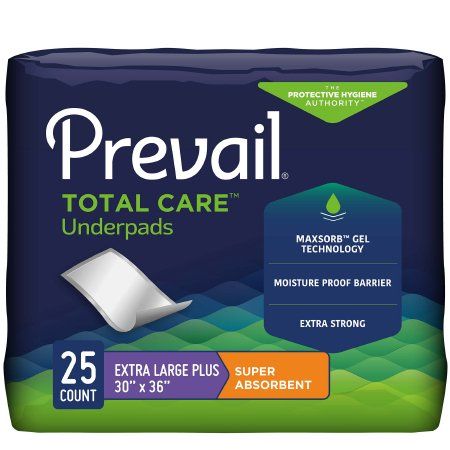 Prevail Jumbo Super Absorbent Underpads 30"x36"