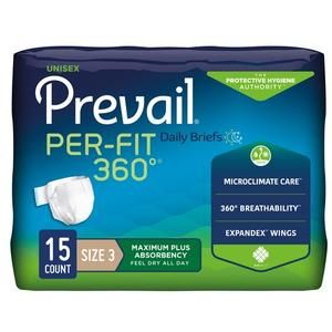 Prevail Per-Fit 360 Incontinence Briefs, Maximum Plus Absorbency