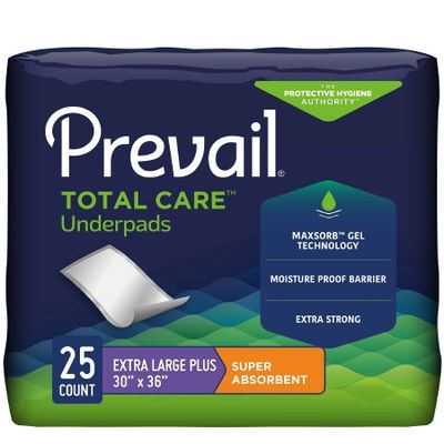 Prevail Jumbo Super Absorbent Underpads 30"x36"
