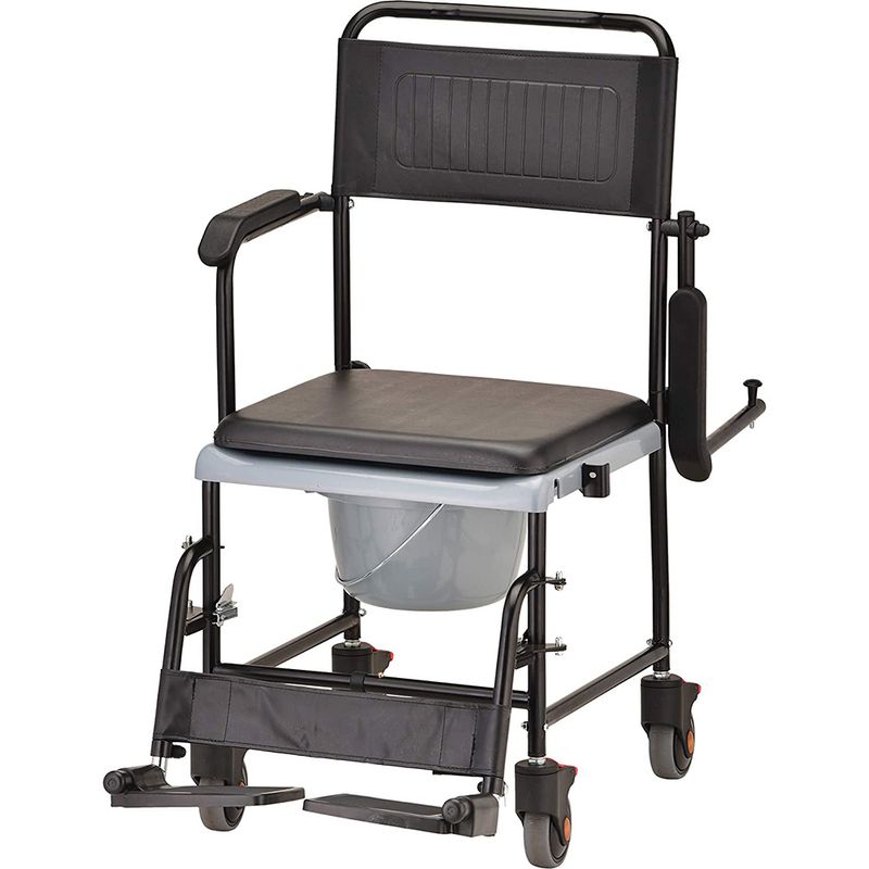 Commode Drop Arm Transport Chair