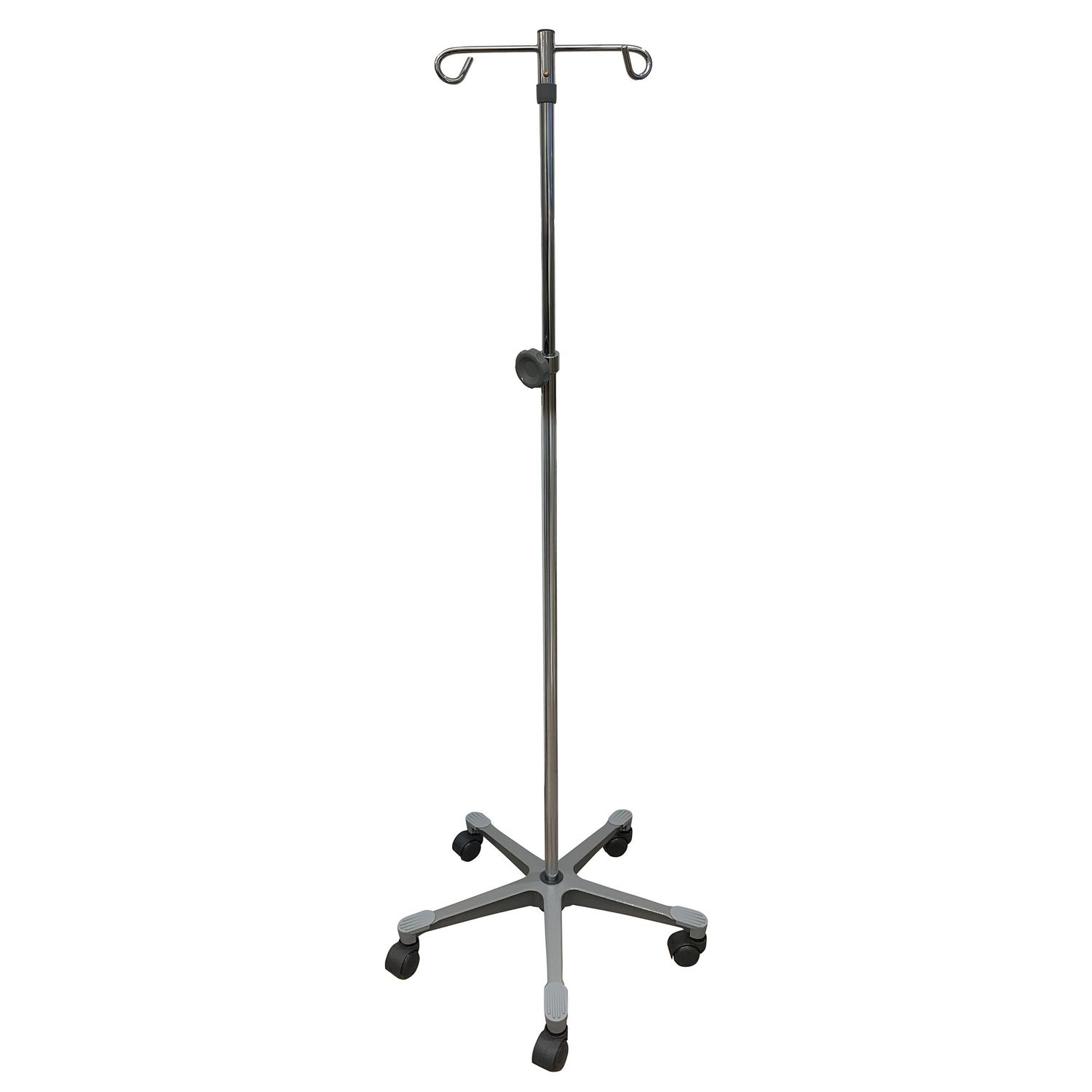 IV Stand Floor Stand 2 Hooks 4 Legs with Casters