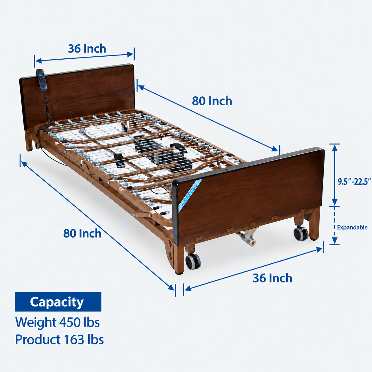 Rental Hospital Bed Full Electric Hi-Lo