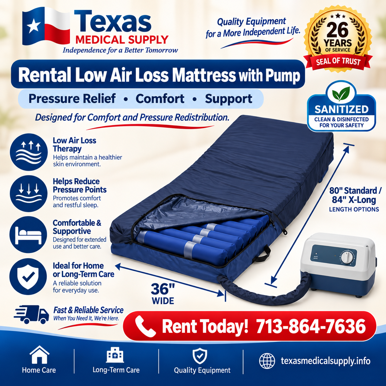 Rental Low Air-Loss Mattress