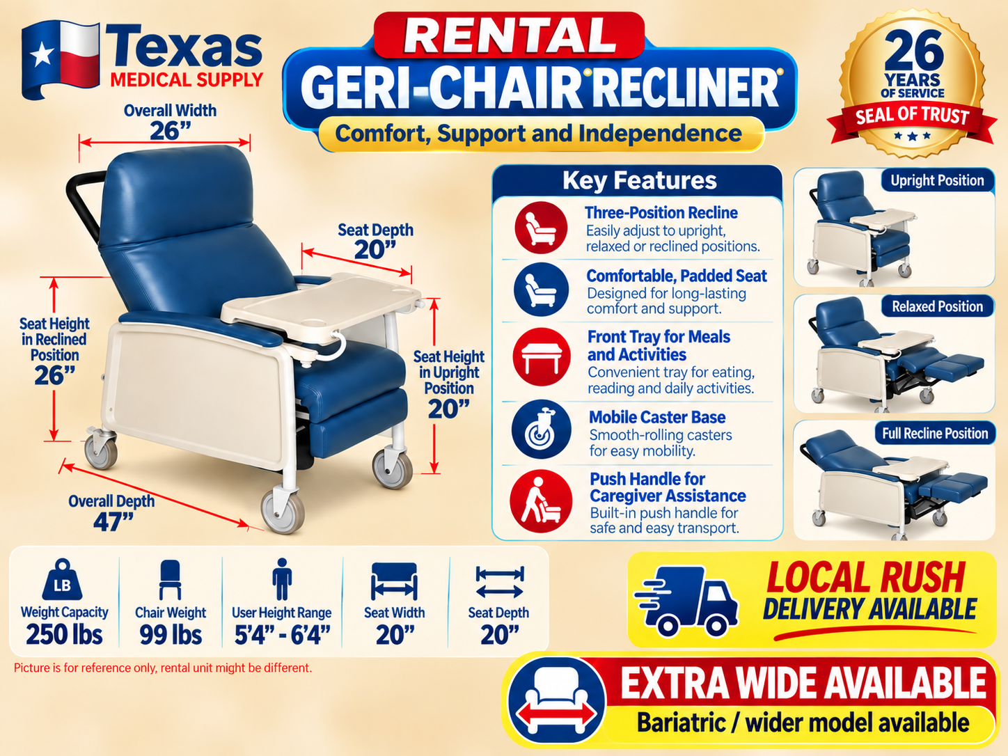 Rental Recliner GERI Chair