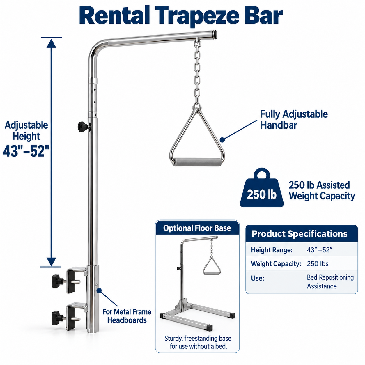 Rental Hospital Bed Trapeze Bar