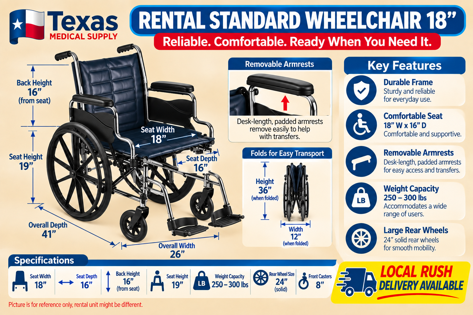 Rental Standard Wheelchair 18