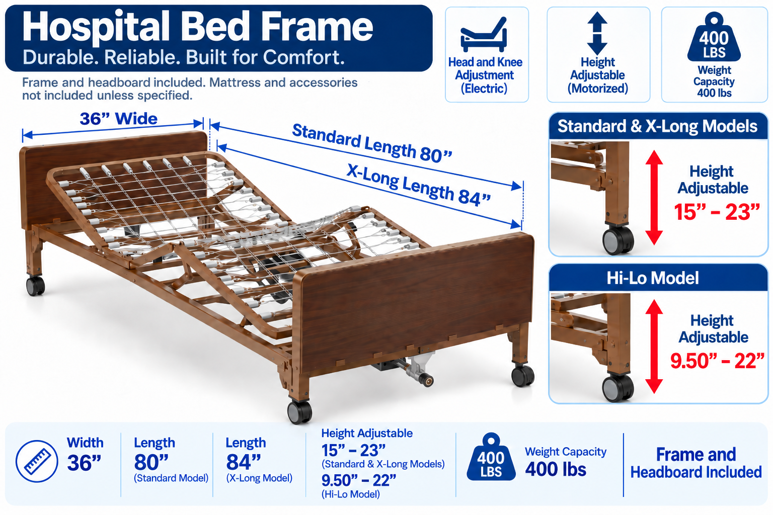 Hospital Bed Full Electric (Frame Only)