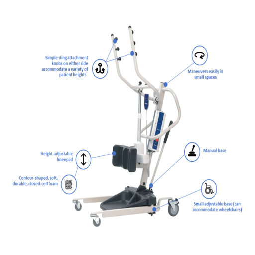 Patient Lift Invacare Reliant Stand-Up Lift with Manual Low Base 350Lbs