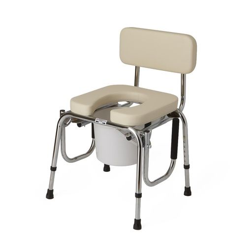 Medline Bedside Commode Drop Arm Padded Seat