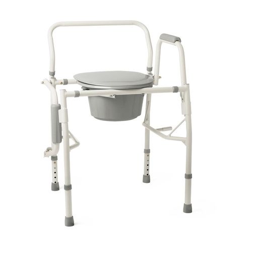 Medline Steel Drop-Arm Commode 350lbs