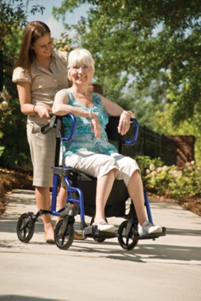Hybrid LX Rollator Transport Chair 22Lbs