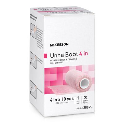 Unna Boot McKesson Zinc Oxide / Calamine 4 Inch X 10 Yard Unna Boot McKesson Zinc Oxide / Calamine 4 Inch X 10 Yard
