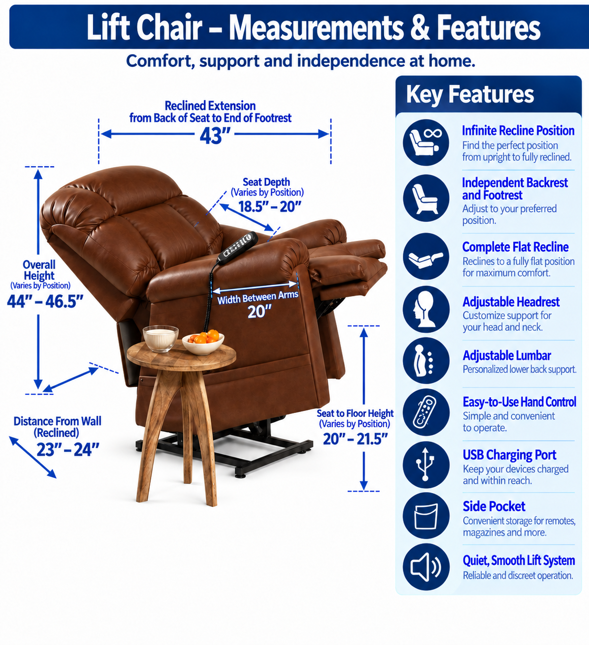 Rental Lift Chair with Zero Gravity
