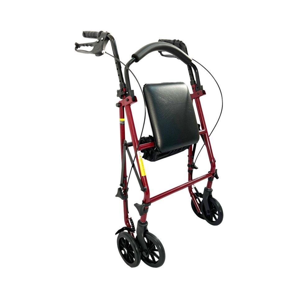 Rollator Foldable Handle Height Adjustable 300Lbs Cap