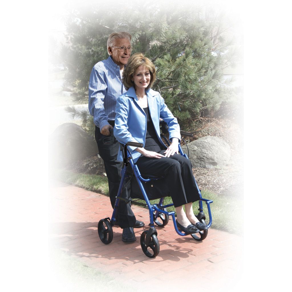 Duet Rollator/Transport Chair, 8" Casters 20Lbs
