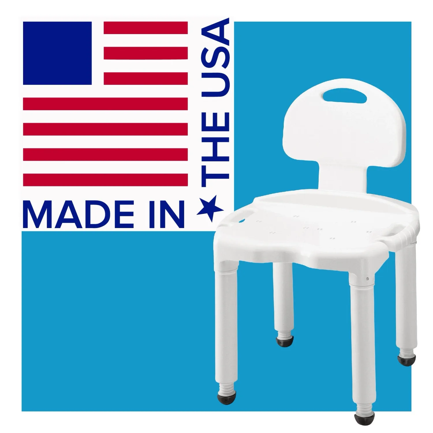 Carex Universal Bath Seat with Back Carex Universal Bath Seat with Back