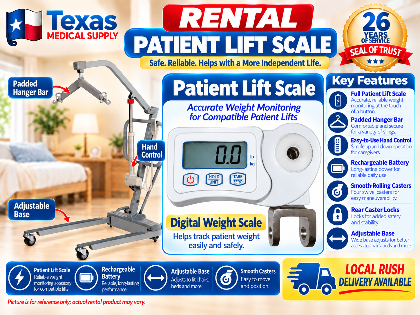 Rental Patient Lift Scale