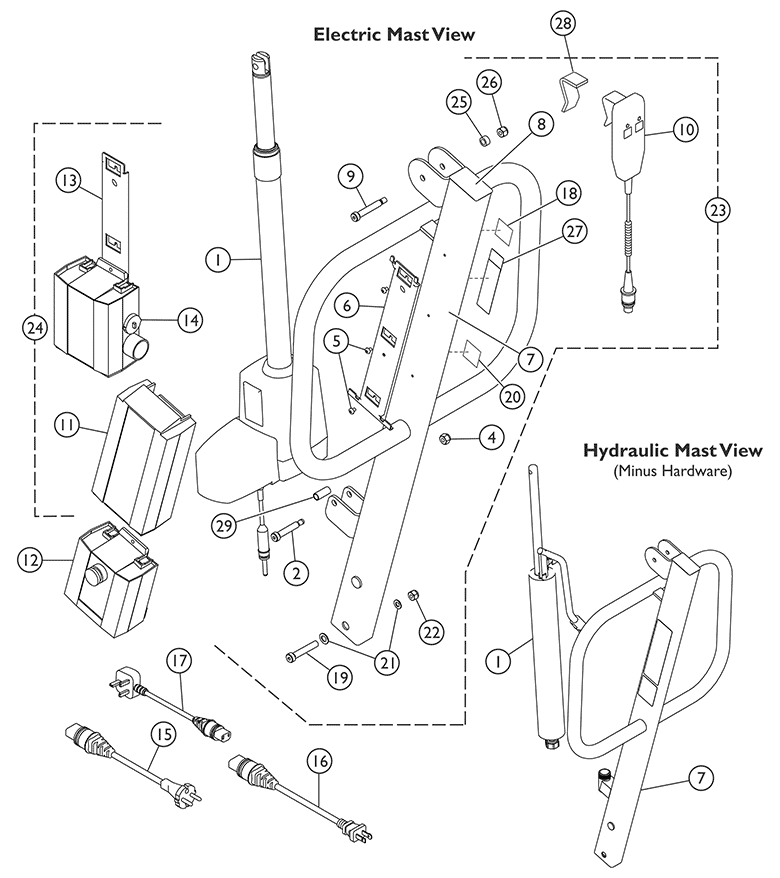 Invacare Patient Lift Replacement Parts