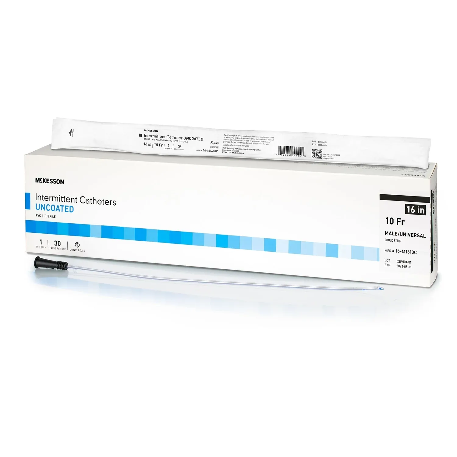 Coude Tip Catheter Uncoated Mckesson