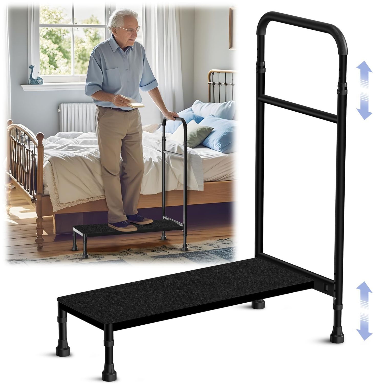 Bedside Step Stool with Handle Bedside Step Stool with Handle