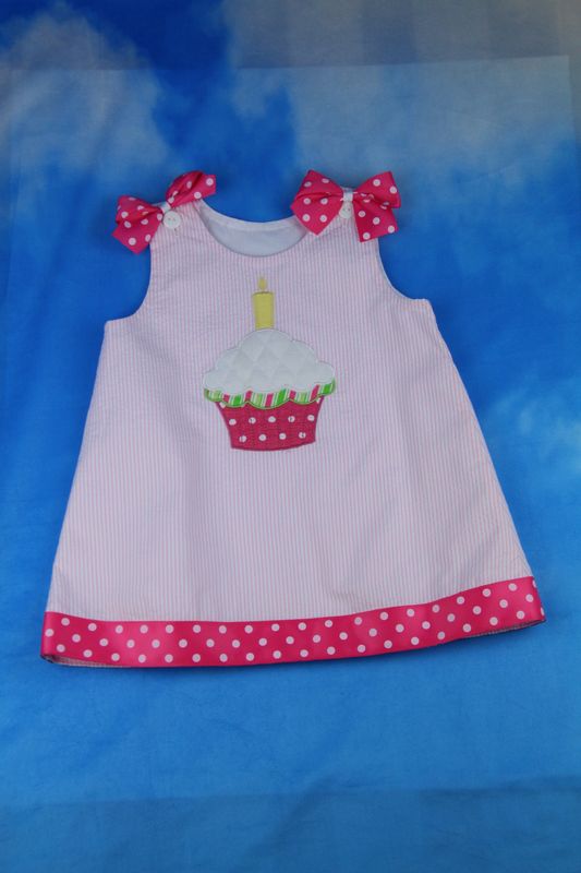 Pink Strip Cupcake Dress
