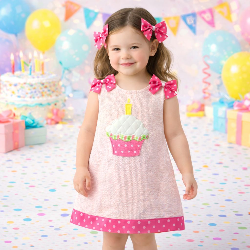 Pink Strip Cupcake Dress