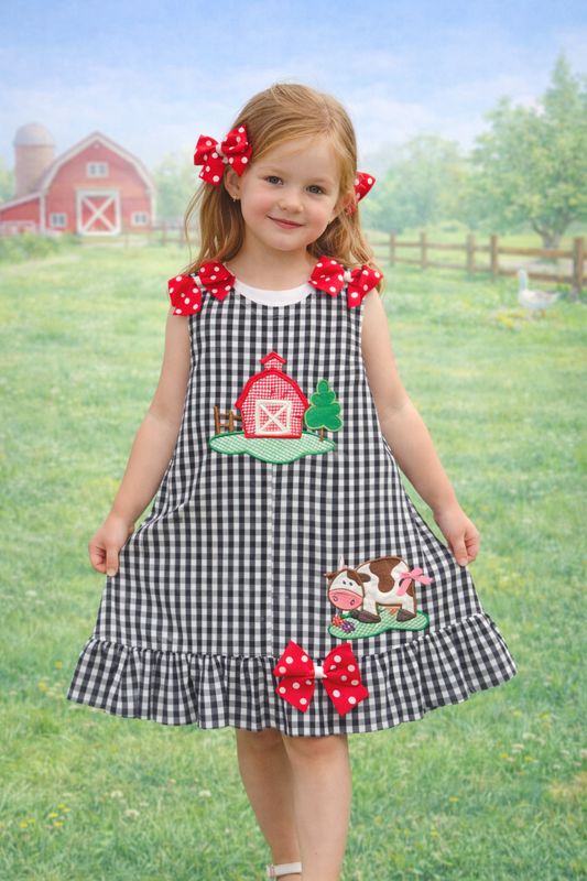 BARNYARD COW DRESS