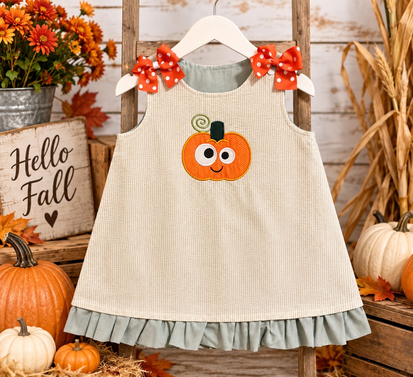 GOOFY PUMPKIN FULLY REVERSIBLE DRESS