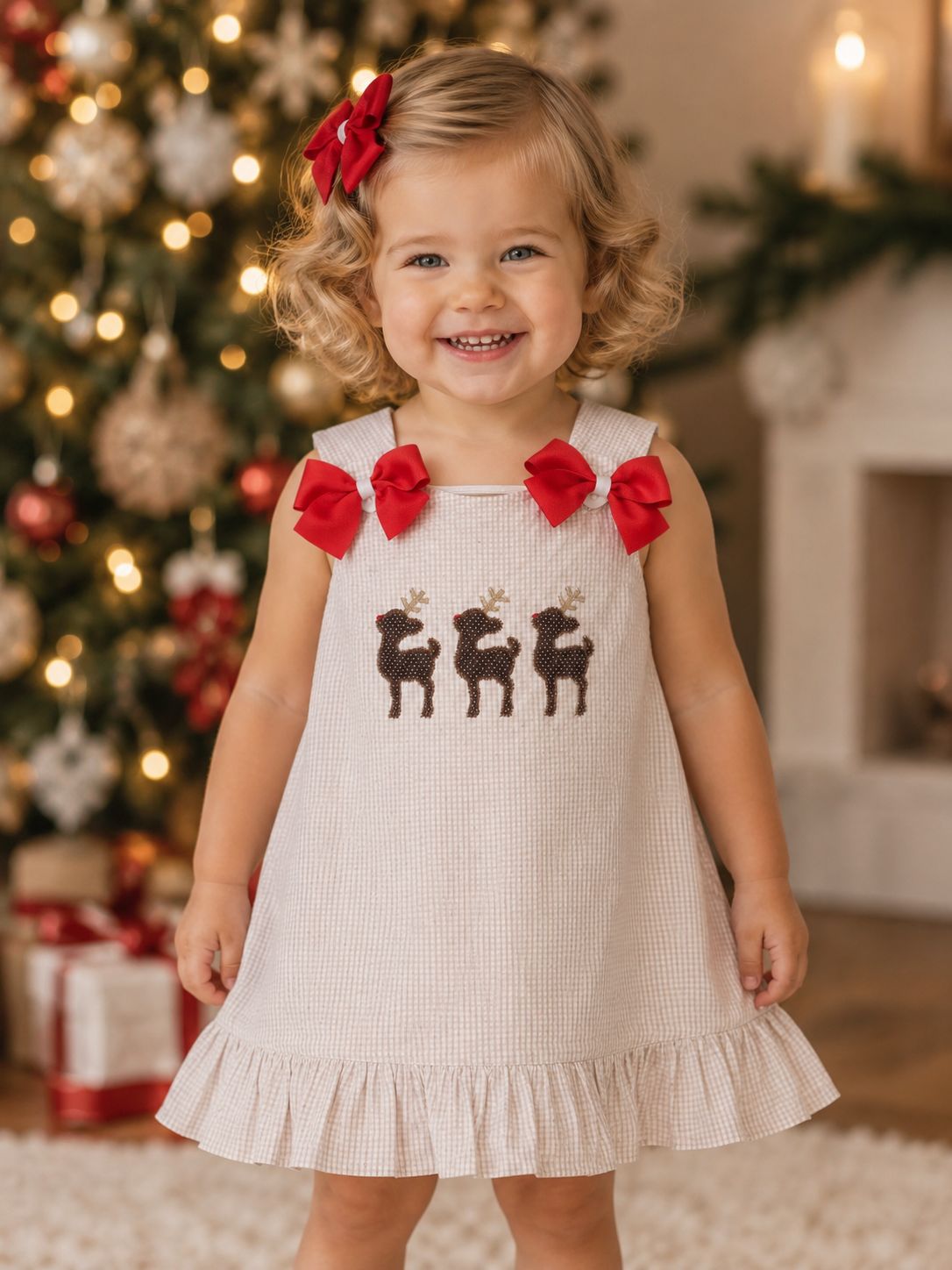 REINDEER TRIO DRESS
