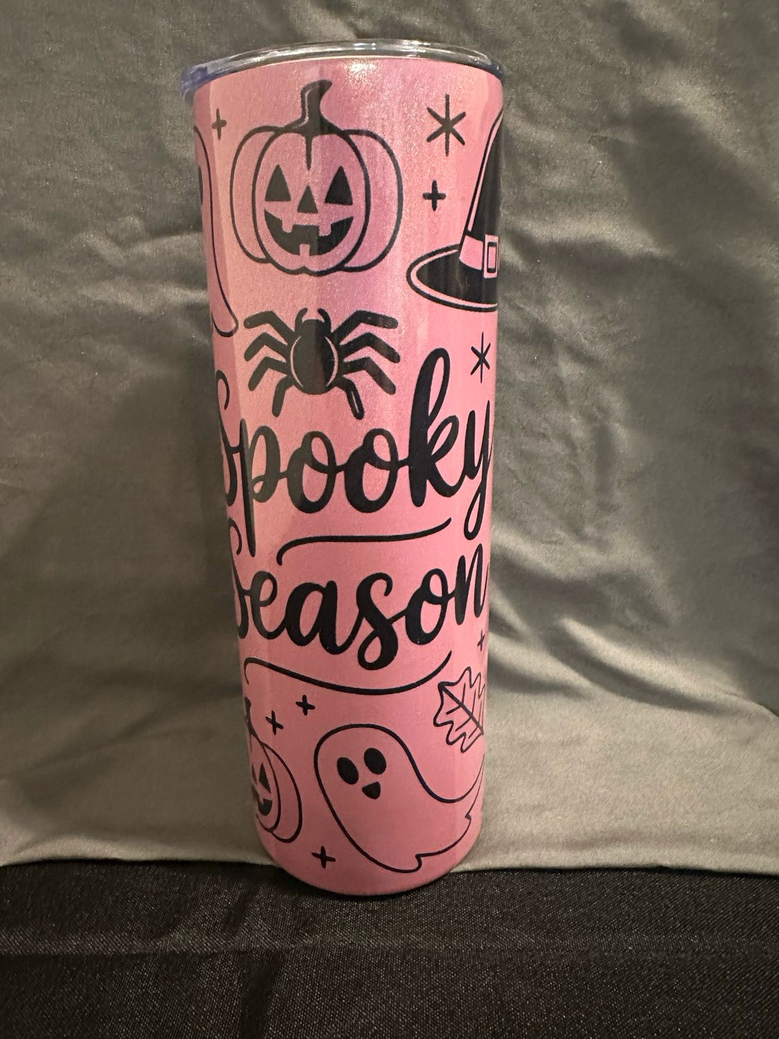 Pink Spooky Season Tumbler