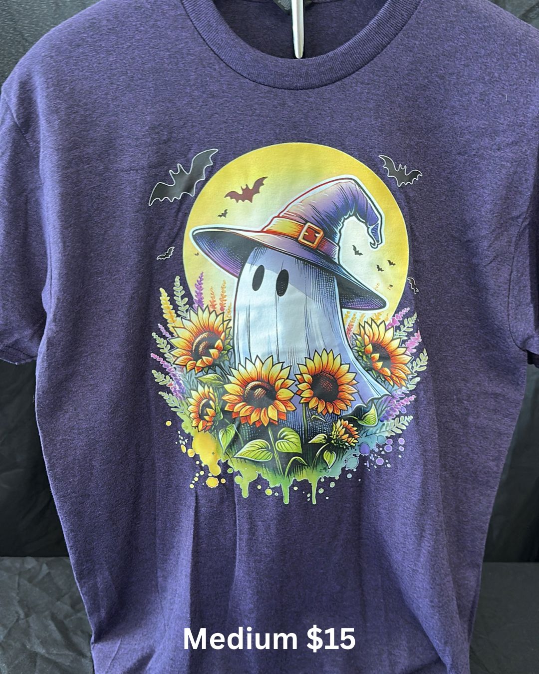 Purple Sunflower Ghostie Tee