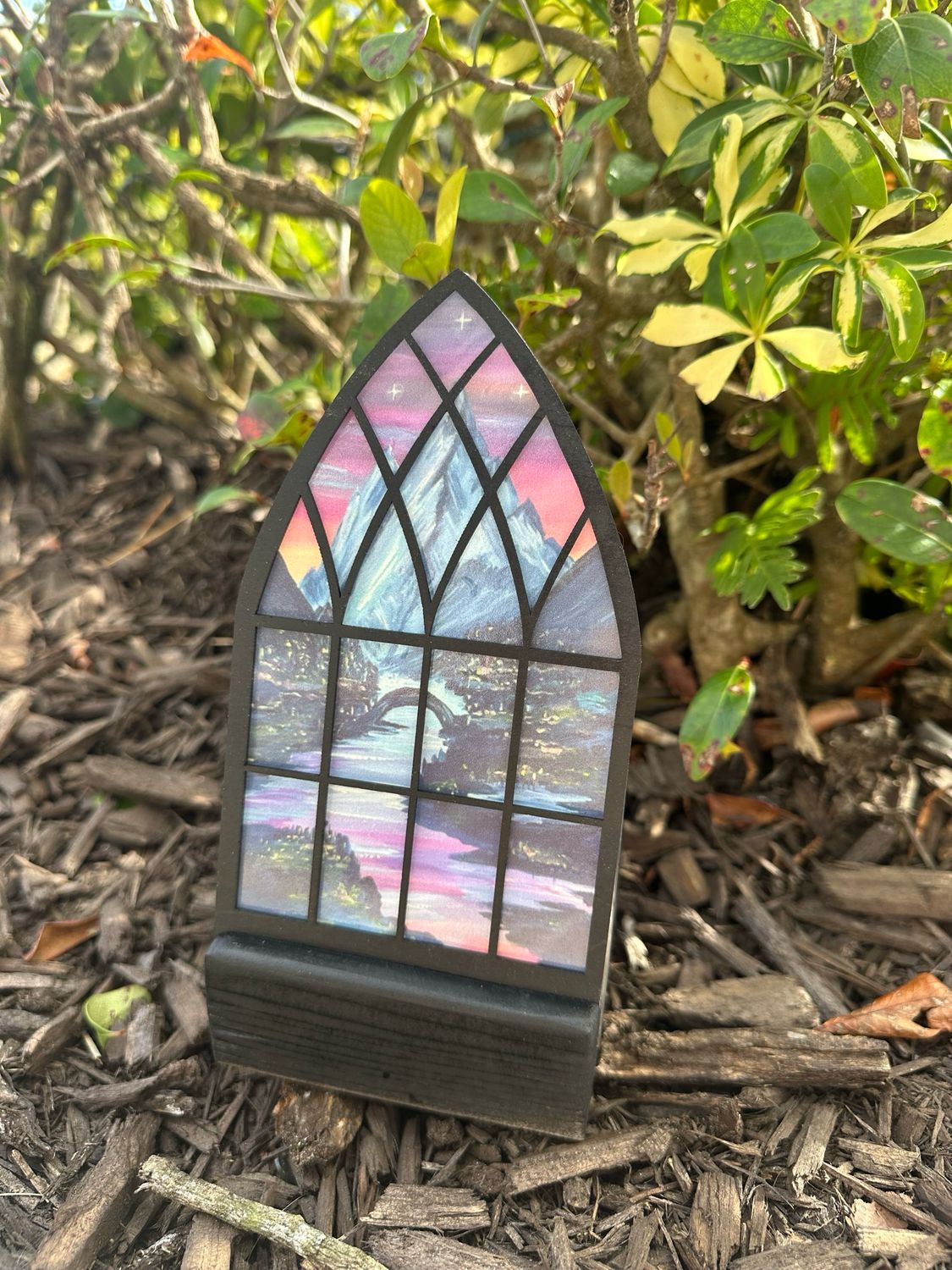 Fantasy Stained Glass Shelf Display